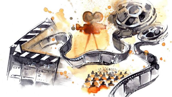 Рисунок на тему кино