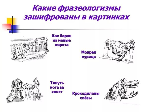 Фразеологизмы в картинках