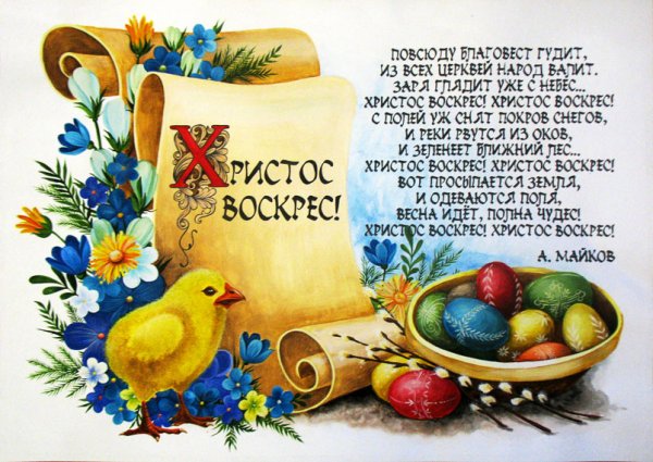 Плакат на Пасху своими руками