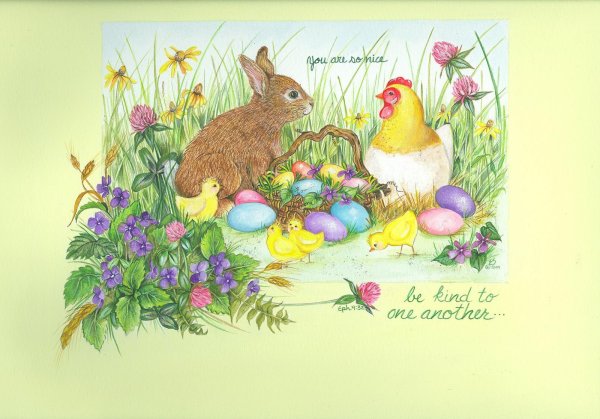 Пасхальная композиция рисунок