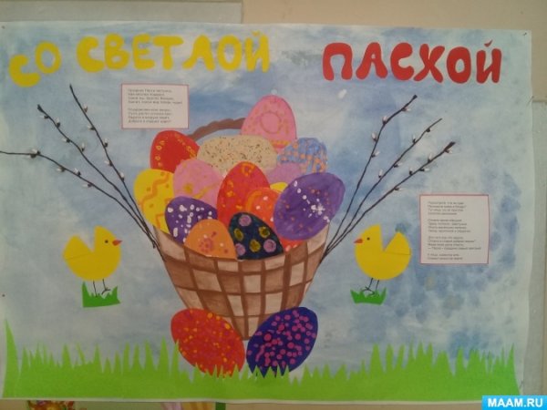 Пасхальная открытка раскраска для детей