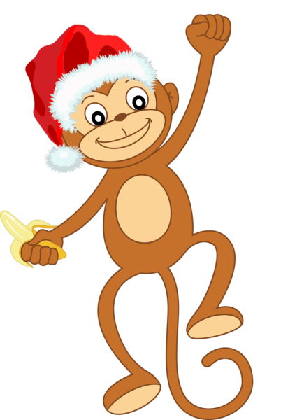 Стенгазета с обезьянами новый год