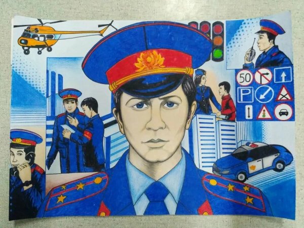 Рисунок ко Дню милиции