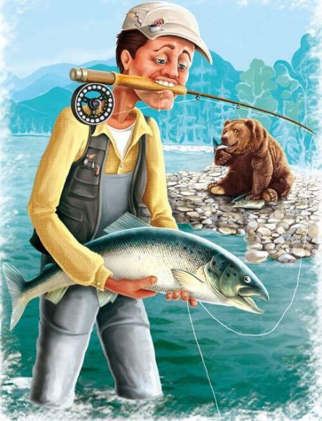 Открытки на тему рыбалки