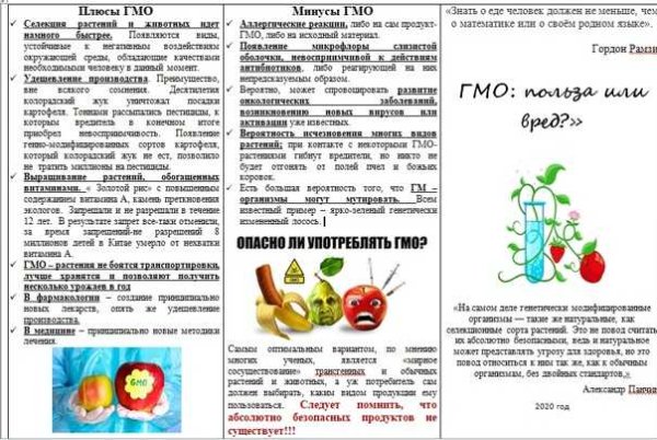 Буклет ГМО