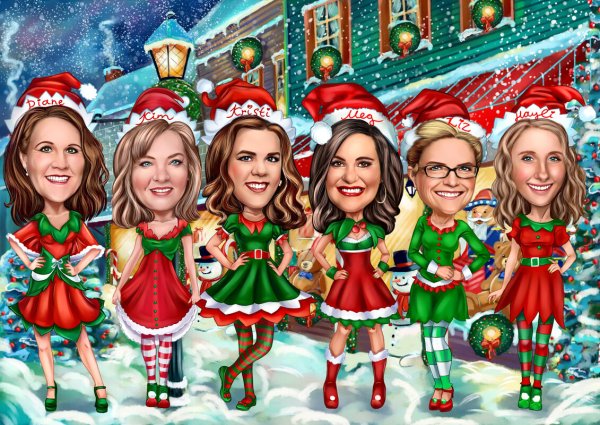 Новогодний шарж