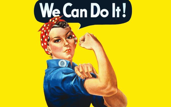 Женщина с красным флагом