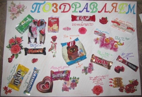 С днем рождения. Плакат