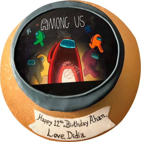 Торт в стиле амонг АС на день рождения