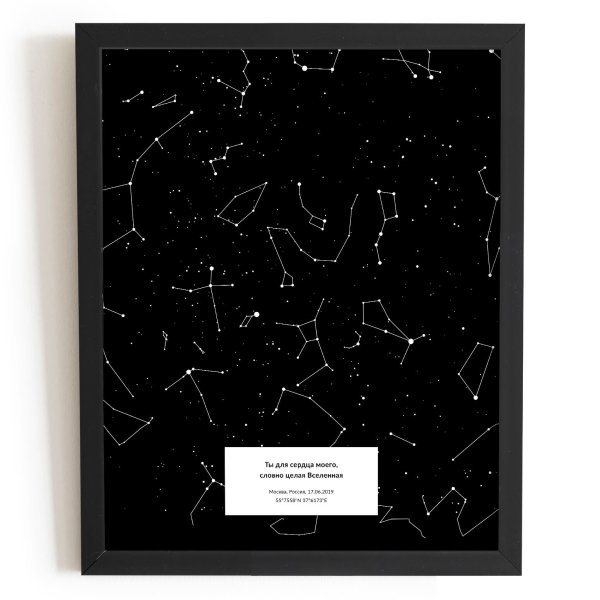 Карта звёздного неба в определённую