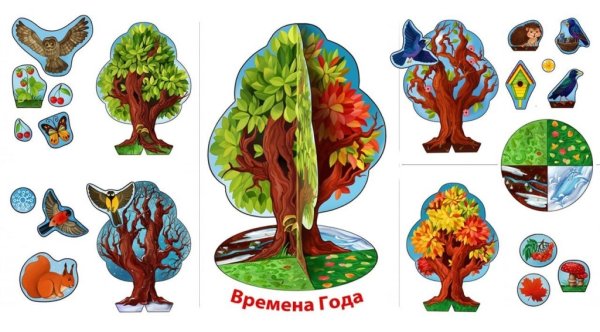 Макет дерева времена года