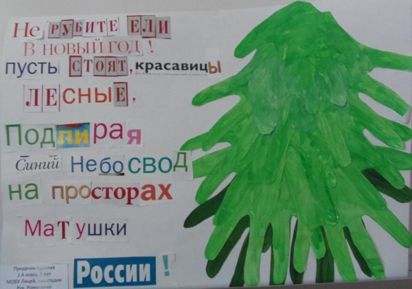 Плакат в защиту елочки