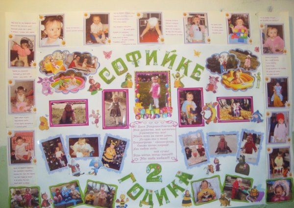 Плакат из фотографий на день рождения своими руками