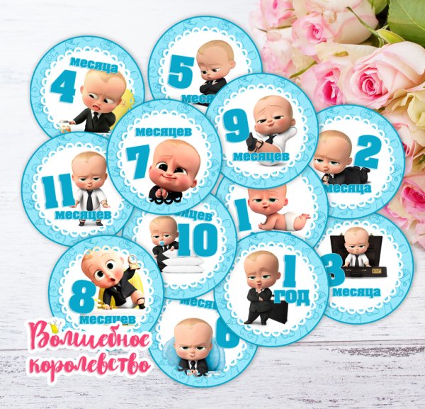 Карточки по месяцам босс молокосос