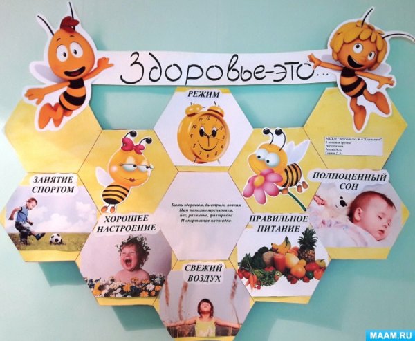 Плакат о здоровом образе жизни для садика