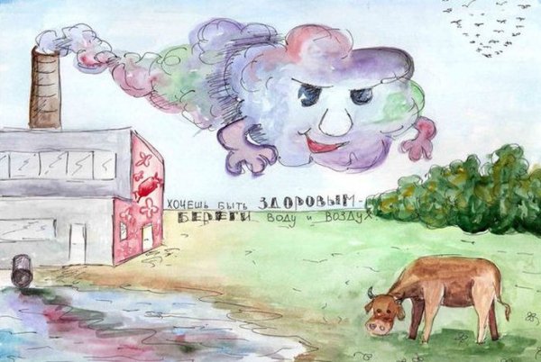 Плакат охрана воздуха