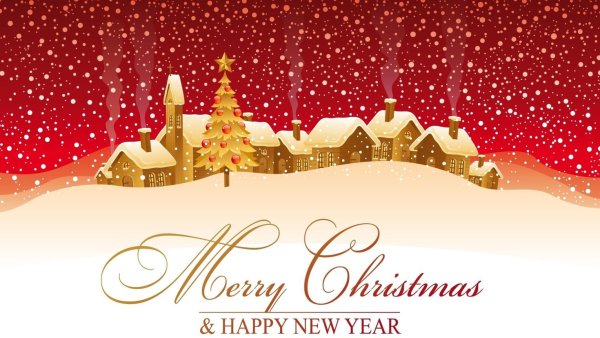 Новогодний фон с елкой