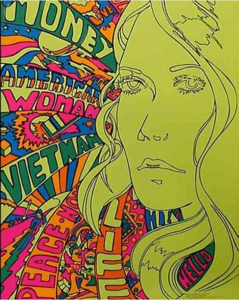 Psychedelic 60 s Art poster