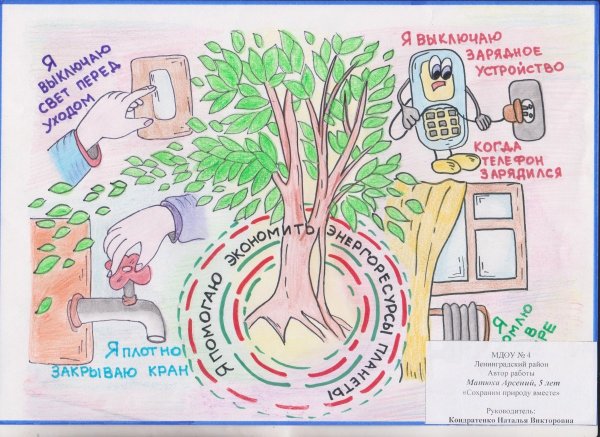 Плакат на тему экология и энергосбережение