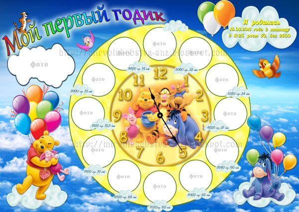 Плакат "1 годик"