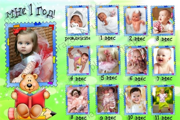 Плакаты на первый день рождения ребенка