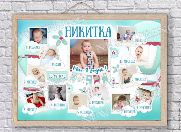 Фотоколлаж 1 год