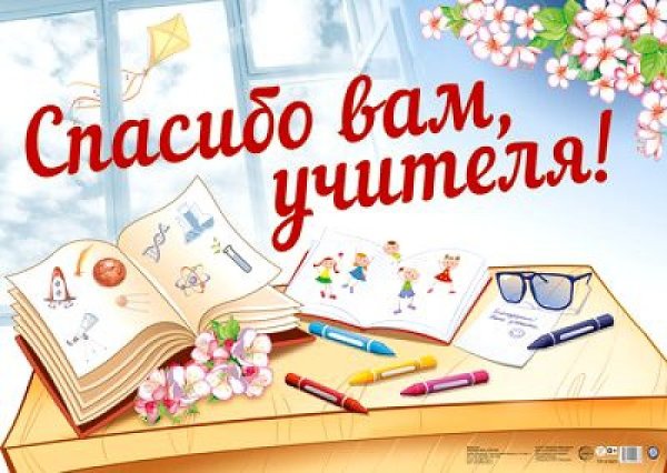 Плакат "спасибо вам, учителя!