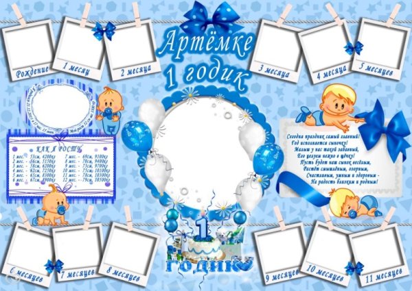 Плакат на годик