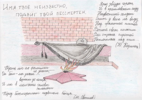 Рисование неизвестный солдат