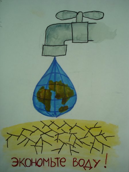 Экономия воды рисунок