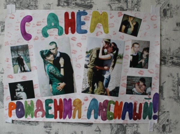 Плакат на день рождения парню