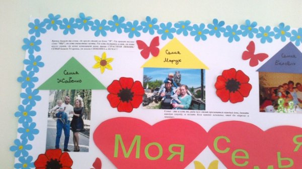 Стенгазета ко Дню семьи в детском саду