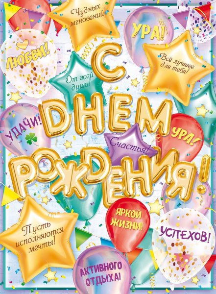 Плакат на день рождения девочке