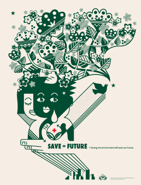 Графический плакат экология