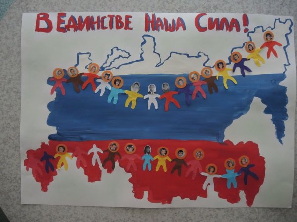 Аппликация на тему народное единство в старшей группе