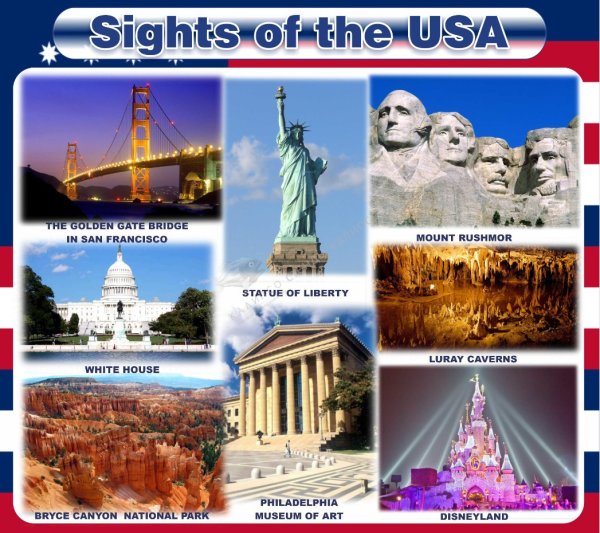 Достопримечательности США плакаты