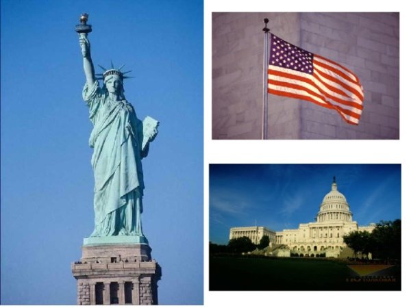 США флаг и достопримечательности