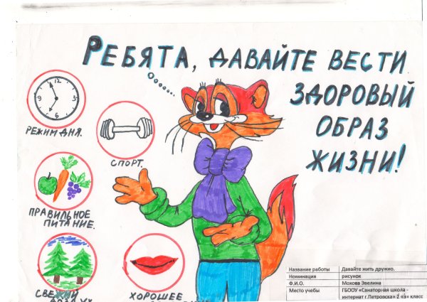 Стенгазета мы за здоровый образ жизни