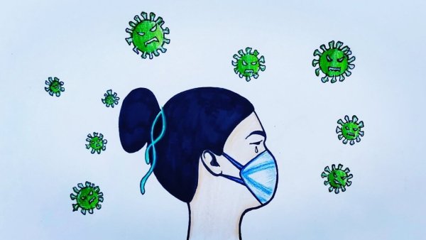 Рисунок на тему стоп коронавирус