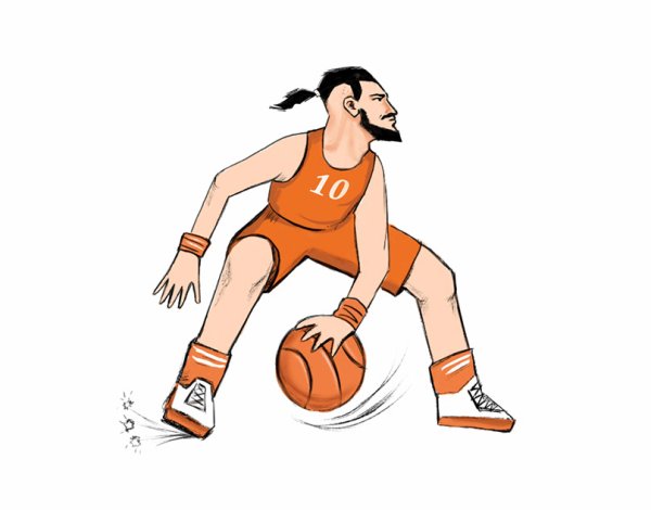 Баскетболистка рисунок