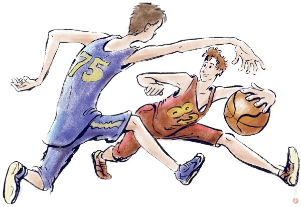 Игра в баскетбол рисунок