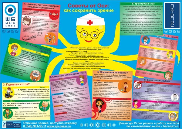Памятка берегите зрение
