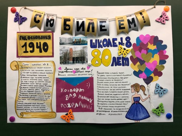 Плакат к юбилею школы