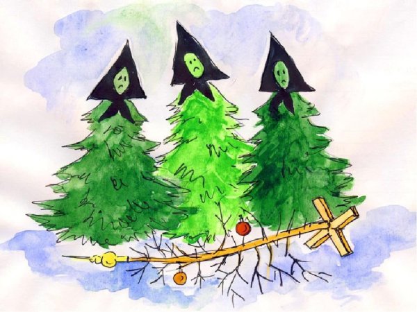 Плакат в защиту елок