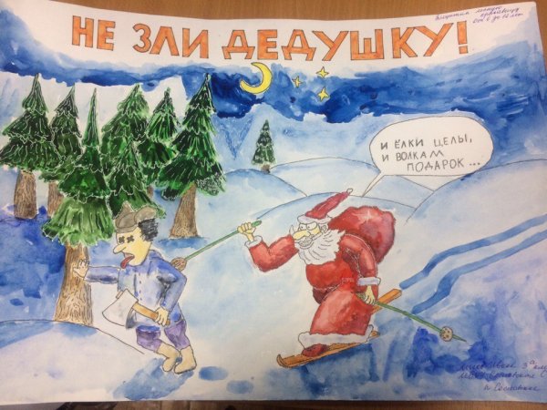 Плакат в защиту елок