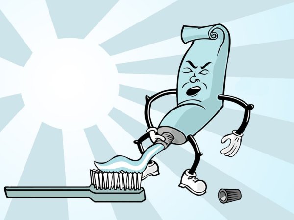 Рекламный плакат зубной пасты