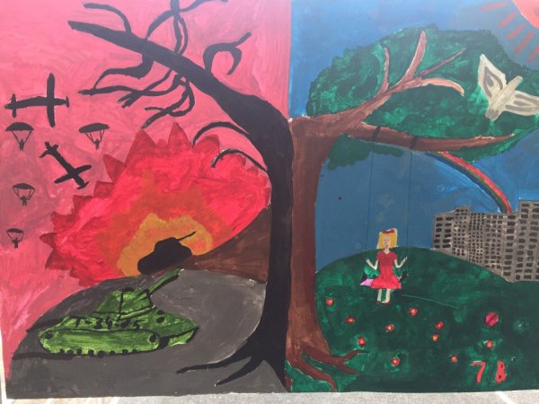 Плакат война глазами детей