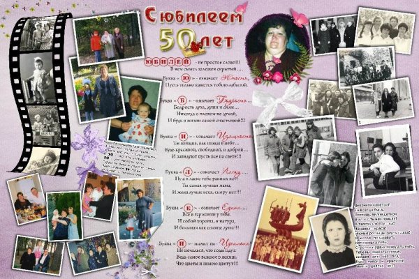 Плакат с фотографиями на день рождения