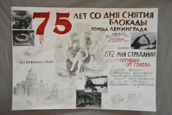 Блокада Ленинграда стенд