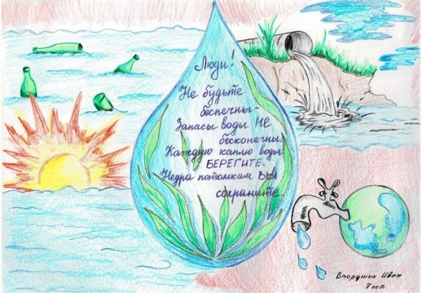 Рисунок берегите воду